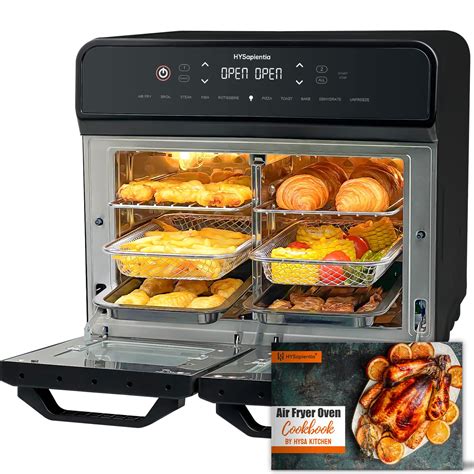 HYSapientia® 22 Litri Forno Friggitrice Ad Aria doppio cestello Calda，2400W friggitrice aria 2 ...