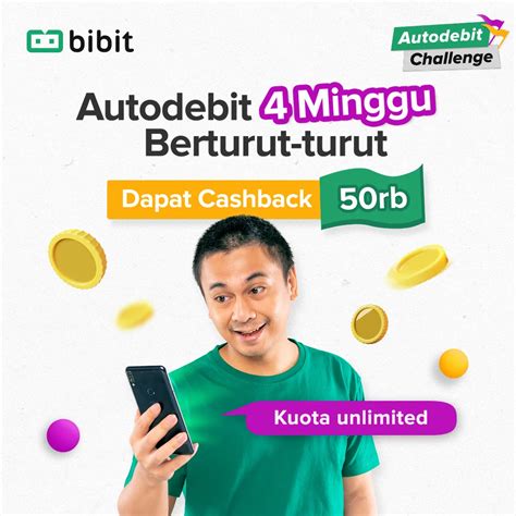 Pakai Autodebet dapat Cashback Rp50 ribu dari Bibit
