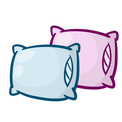Set of pillows. Large and small object. Cartoon flat illustration ...