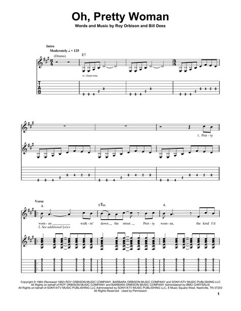 Image result for Pretty Woman Tutorial Guitar