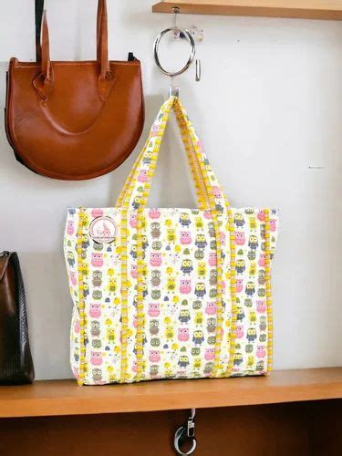 Tote bags - Block Printed Cotton Quilted Tote Bags Manufacturer from Jaipur