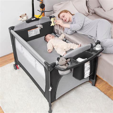 Amazon.com : Mereryi Baby Bassinet 5-in-1 Pack and Play Portable Crib ...