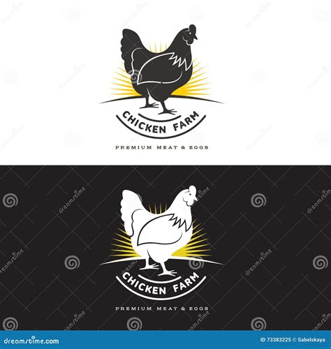 套与鸡的商标 向量例证. 插画 包括有 母鸡, 设计, 收集, 农场, 烹调, 概念, 烤的, 公鸡, 标签 - 73383225