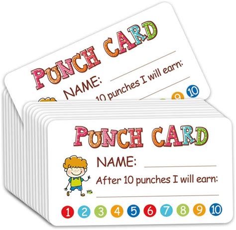 Punch Card, 100pcs Reward Incentive Card for India | Ubuy