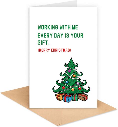 Amazon.com : JolinKoin Christmas Card for Coworkers Colleague, Coworker Christmas Card, Co ...