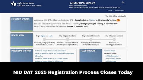 NID DAT 2025: Registration Process Closes Today; Here's How To Apply