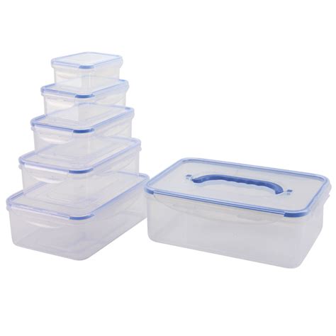 Premium Heavy Duty Plastic Microwaveable, Stackable Locking Containers ...
