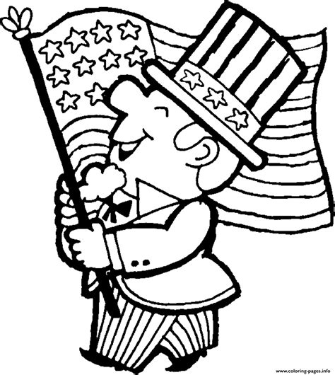 American Flag Coloring Page Preschool