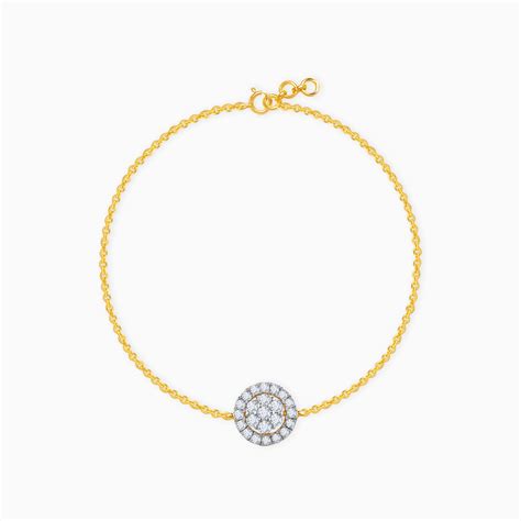 Gold Endless Circle Diamond Bracelet | Gold Jewellery – Heer by GIVA