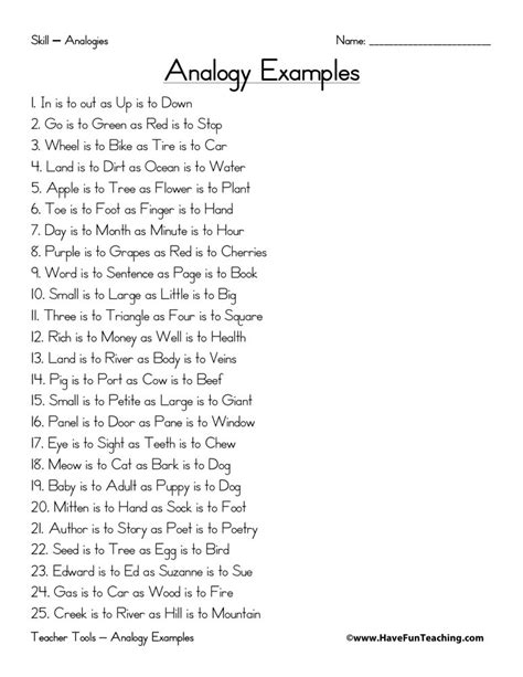 Image result for Example of Analogy Paragraph