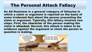 Image result for Personal Attack Fallacy Examples