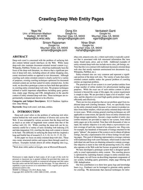 Fillable Online Crawling Deep Web Entity Pages Fax Email Print - pdfFiller