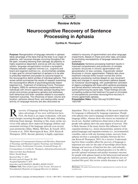 Image result for Aphasie Recovery