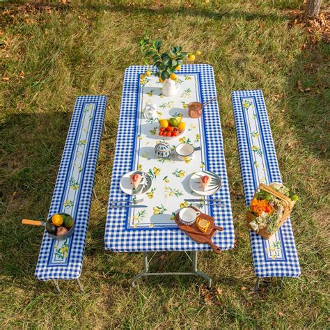 Amazon.com: ARTABLE Picnic Table Cover Bench Covers Spring Summer ...