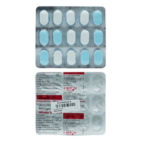 Glimsay M3 Forte Tab | Uses, Side Effects, Price | Apollo Pharmacy