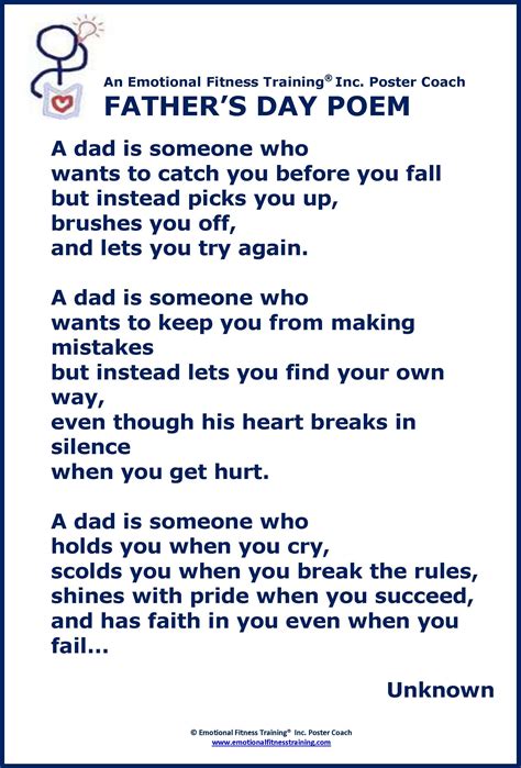 Fathers Day Poems Free Printable