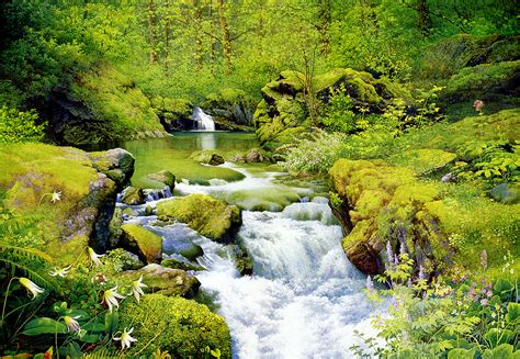 春天里的小溪流水设计jpg图片免费下载_编号1y2hwx20z_图精灵