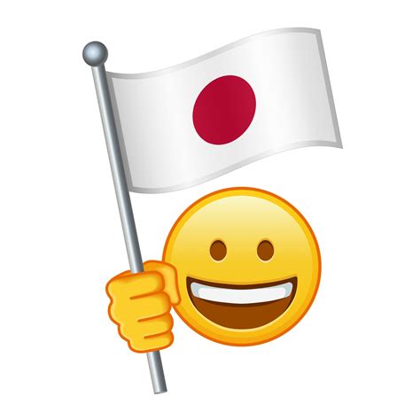 Emoji with Japan flag Large size of yellow emoji smile 42151339 Vector ...