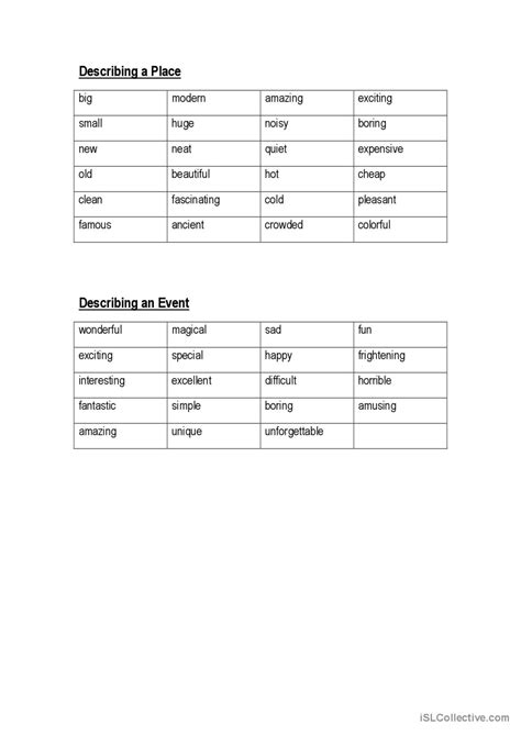Image result for Using Describing Words