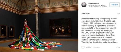 Stunning: Transgender model wears dress made from the flags of 72 ...