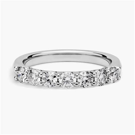 Seven Stone Low Dome Basket Lab-Grown Diamond Ring in 14k White Gold (3 ...