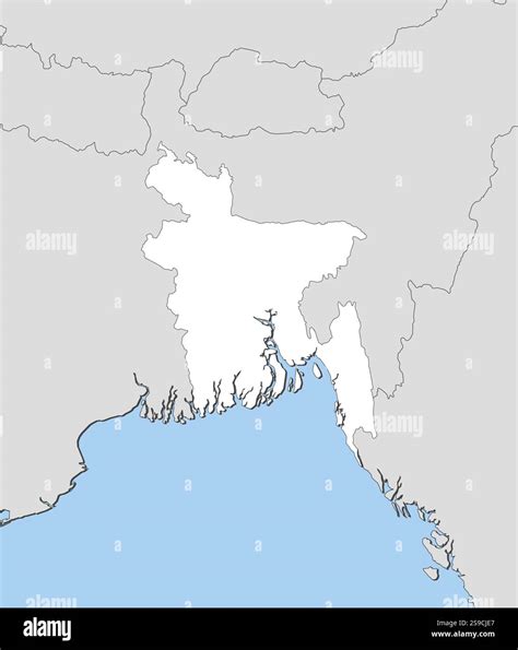 Bangladesh highlighted in map hi-res stock photography and images - Alamy