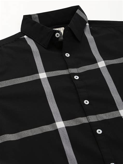 Men's Black Slim Fit Oxford Casual Shirt – DENNIS LINGO