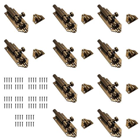 Volo Aluminium Tower bolts with screws in Champ color Size 4 Inch Tower ...