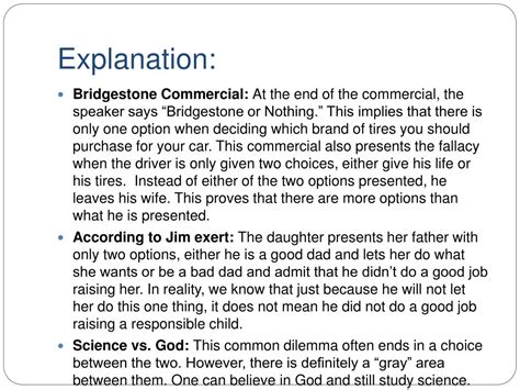 Image result for Either or Fallacy Example