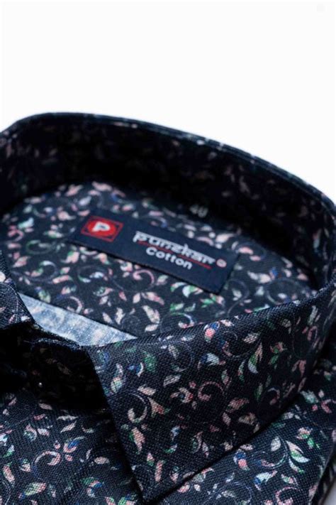Blue Pink Color floral Moroccan print Shirt For Men – Punekar Cotton