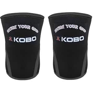 Kobo 7 mm Knee Cap Compression Support Knee Sleeves for Powerlifting ...