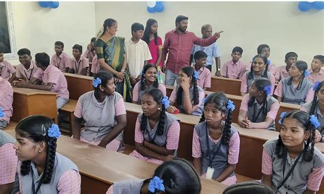 Former student sponsors 4 smart classrooms for Tiruvallur govt school ...