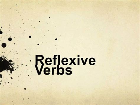 Reflexive verb | PPT