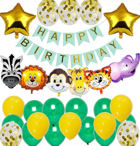 Buy SOI Jungle Theme Birthday Decoration Items (29 Pcs) | Jungle Safari ...