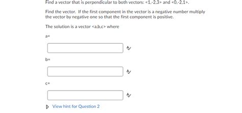 Find Vector Perpendicular to a and C 的图像结果