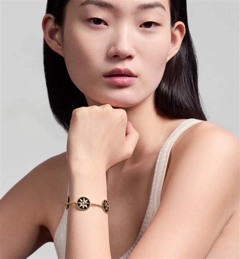 Rose des Vents Bracelet Yellow Gold, Diamonds and Onyx | DIOR