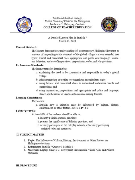 Image result for Example of Performance Task in Lesson Plan