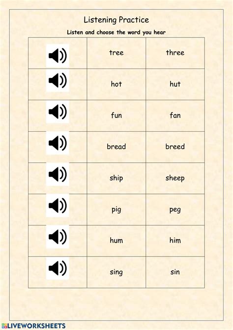 Pronunciation Practice - Interactive worksheet