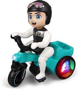 mnr Stunt Tricycle Bump and Go Toy with 4D Lights, Dancing Toy For Kids ...