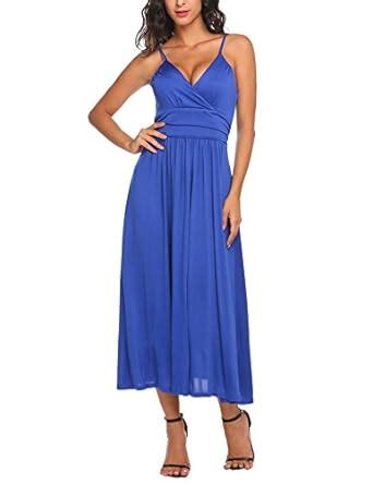 Buy Beyove Bohemian Spaghetti Strap Empire Line Formal Wrap Maxi Dress ...