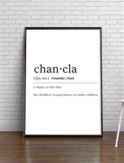Chancla Definition Meaning, Printable Wall Art, Home Decor, Digital ...