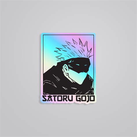 Satoru Gojo Black & White JJK Holographic Sticker – Unleash Cursed ...