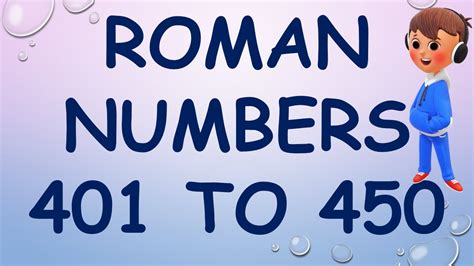 Roman Numbers 401 To 450 || Roman Numerals 401 To 450 || - YouTube