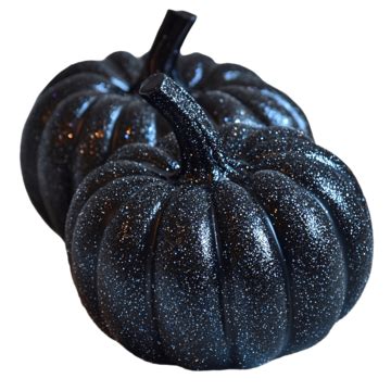 Black Pumpkins On Glittery Background, Black Pumpkin, Halloween ...