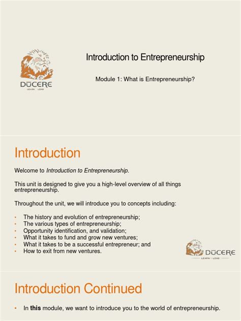 Entrepreneurship Module 1 PPT 的图像结果