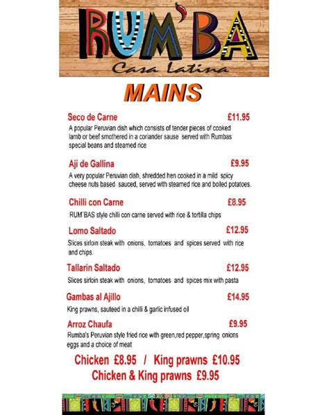 Image result for Main Course Chart