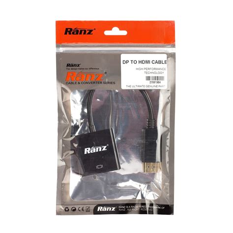 Ranz DisplayPort (DP) to HDMI Adapter Cable | 4K Ultra HD | Active Dig ...