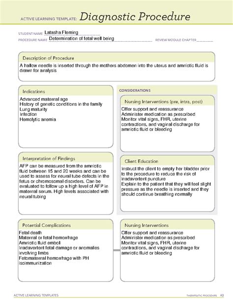 Diagnostic Procedure ALT Fetal well being - ACTIVE LEARNING TEMPLATES ...