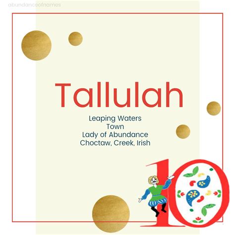 Ren's Baby Name Blog: Namemas: Tallulah