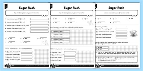 Short Division - Year 3 Bus Stop Division Worksheet Pack